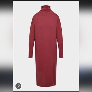 Aritzia Wilfred Cyprie Merino Wool Dress Small NWT Wine Red